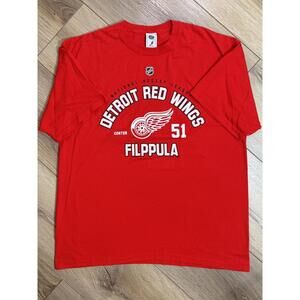Detroit Red Wings Shirt Mens XL Red NHL Hockey Filppula 51 Tee T-Shirt Center